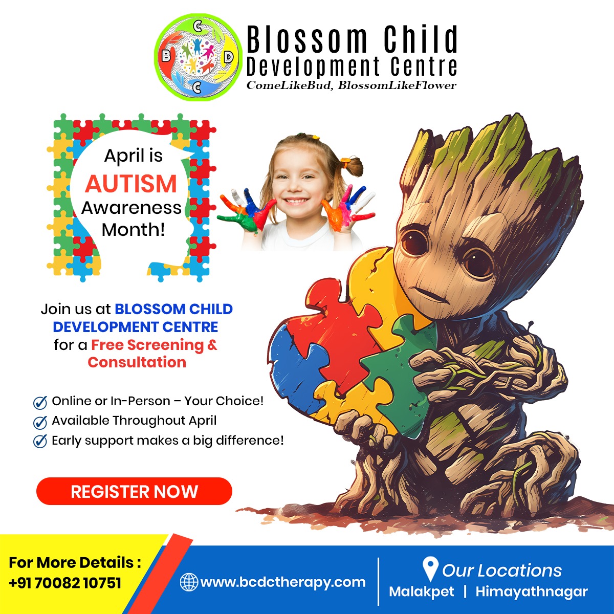 🌼 Celebrating Autism Awareness Month at BCDC: Free Screenings & Consultations All April Long!